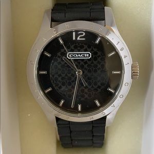 NWT Women’s Coach Black/Silver Watch
